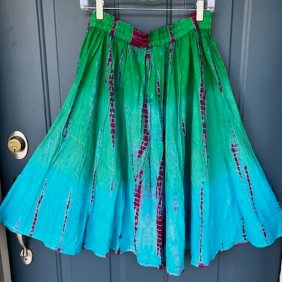 STUDIO WEST VINTAGE TYE DIE FLAIR SKIRT SIZE LARGE - Picture 8 of 10